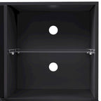 Mueble para TV con chimenea eléctrica de 34.2 pulgadas que no emite calor, centro de entretenimiento con luz LED, estantes de vidrio templado para televisores de hasta 75 pulgadas