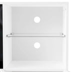 Mueble para TV con chimenea eléctrica de 34.2 pulgadas que no emite calor, centro de entretenimiento con luz LED, estantes de vidrio templado para televisores de hasta 75 pulgadas
