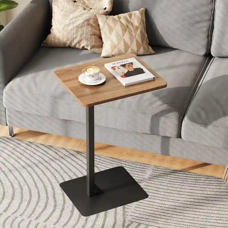 Mesa auxiliar en forma de C para sofá y mesita de noche - 15.7 Prof. x 11.8 An. x 23.6 Al.