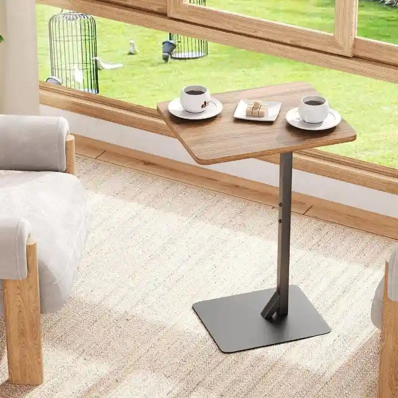 Mesa auxiliar en forma de C para sofá y mesita de noche - 15.7 Prof. x 11.8 An. x 23.6 Al.