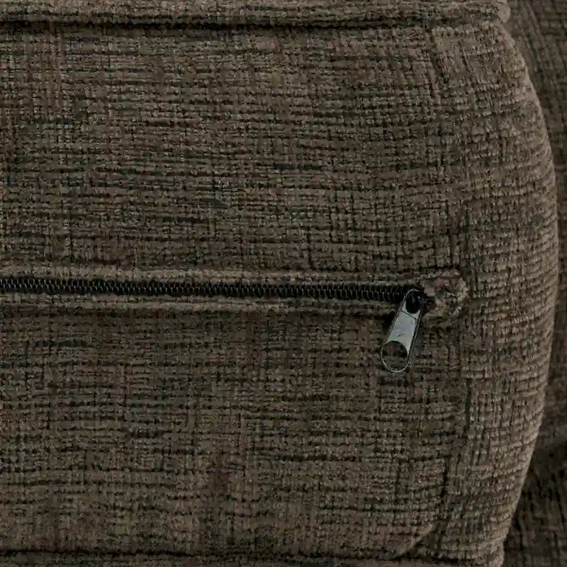 Sofá con brazos cuadrados tapizado en tela