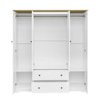 Armario de cuatro puertas con dos cajones - 60.6L x 20.8W x 68.5H