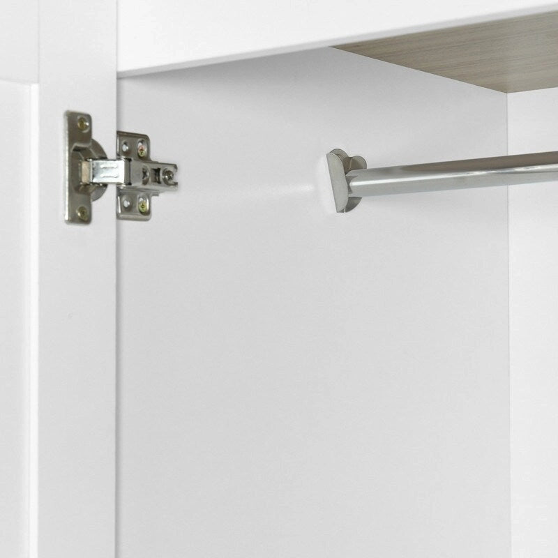 Armario de cuatro puertas con dos cajones - 60.6L x 20.8W x 68.5H