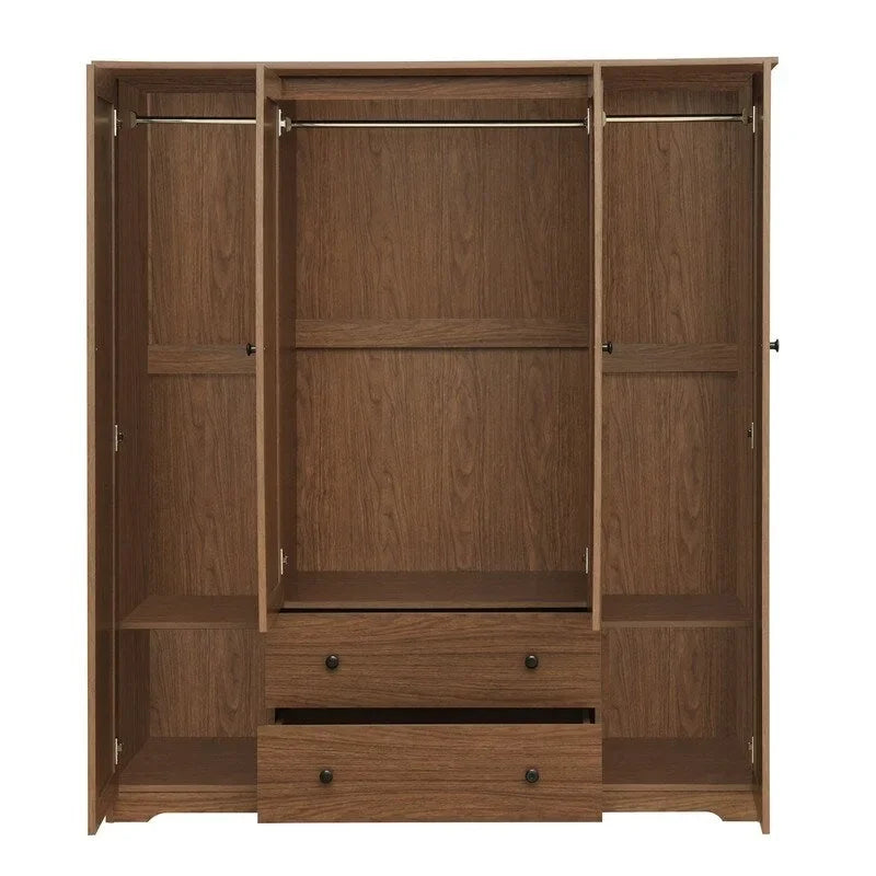 Armario de cuatro puertas con dos cajones - 60.6L x 20.8W x 68.5H