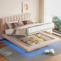 Cama flotante tamaño queen con luz LED y USB