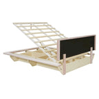 Cama flotante tamaño queen con luz LED y USB