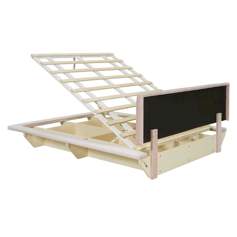 Cama flotante tamaño queen con luz LED y USB