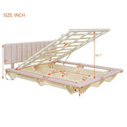 Cama flotante tamaño queen con luz LED y USB