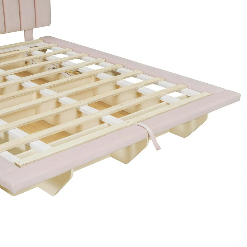 Cama flotante tamaño queen con luz LED y USB
