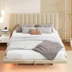 Cama flotante tamaño queen con luz LED y USB