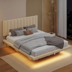 Cama flotante tamaño queen con luz LED y USB