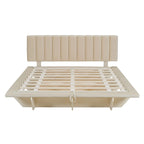 Cama flotante tamaño queen con luz LED y USB