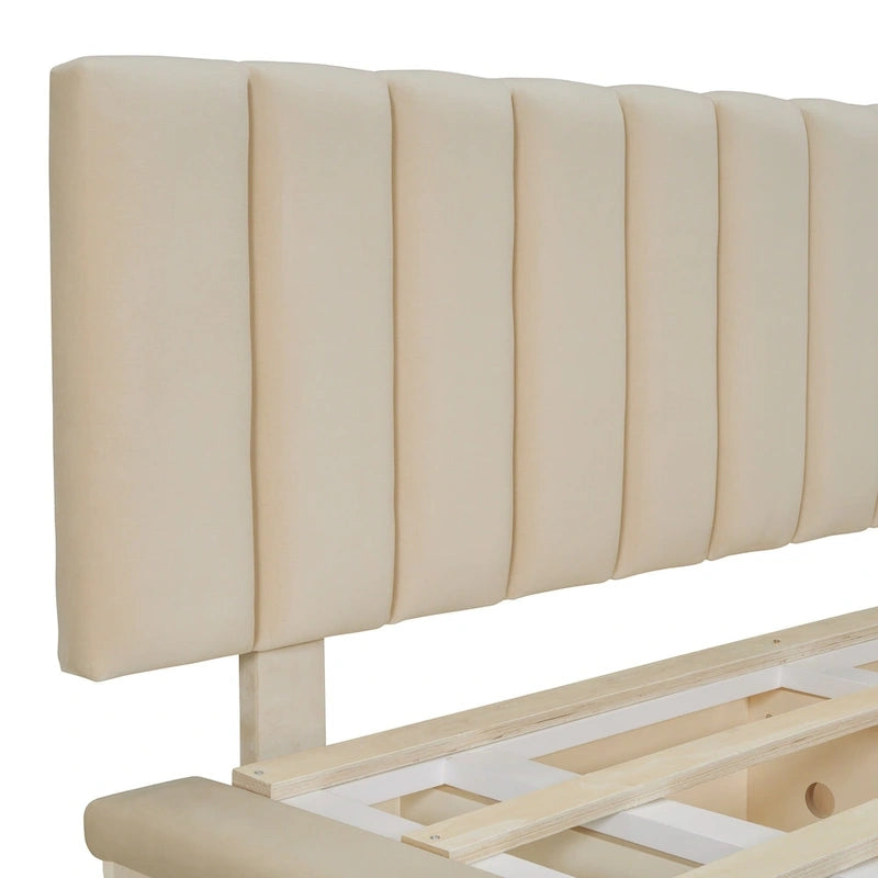 Cama flotante tamaño queen con luz LED y USB