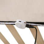 Cama de plataforma flotante de terciopelo con luz de sensor