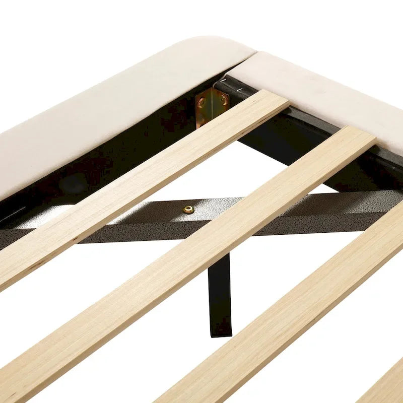 Cama de plataforma flotante de terciopelo con luz de sensor