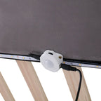 Cama de plataforma flotante de terciopelo con luz de sensor