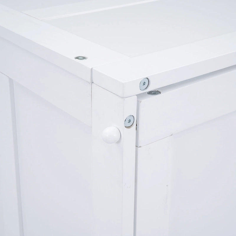 Cama Murphy de madera tamaño queen con escritorio giratorio, gabinete plegable