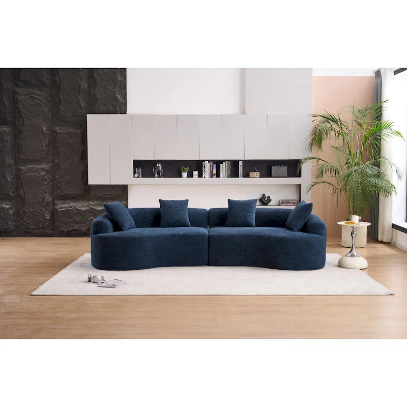 Sofá clásico de 4 plazas 110 Foam con 4 almohadas para apartamento