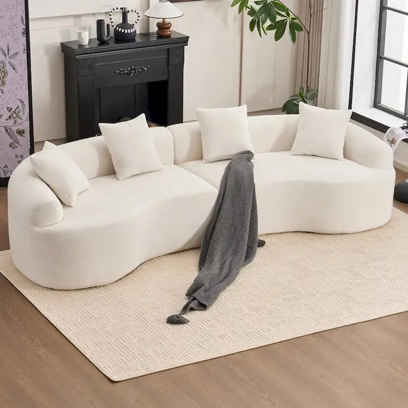 Sofá clásico de 4 plazas 110 Foam con 4 almohadas para apartamento