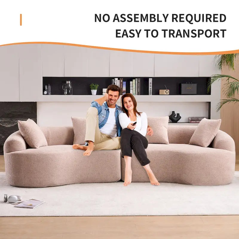 Sofá clásico de 4 plazas 110 Foam con 4 almohadas para apartamento