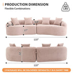 Sofá clásico de 4 plazas 110 Foam con 4 almohadas para apartamento