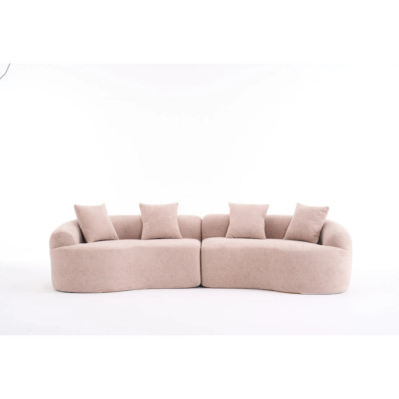Sofá clásico de 4 plazas 110 Foam con 4 almohadas para apartamento