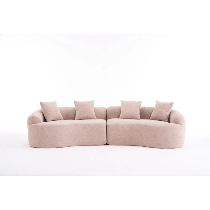 Sofá clásico de 4 plazas 110 Foam con 4 almohadas para apartamento