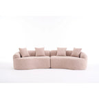 Sofá clásico de 4 plazas 110 Foam con 4 almohadas para apartamento