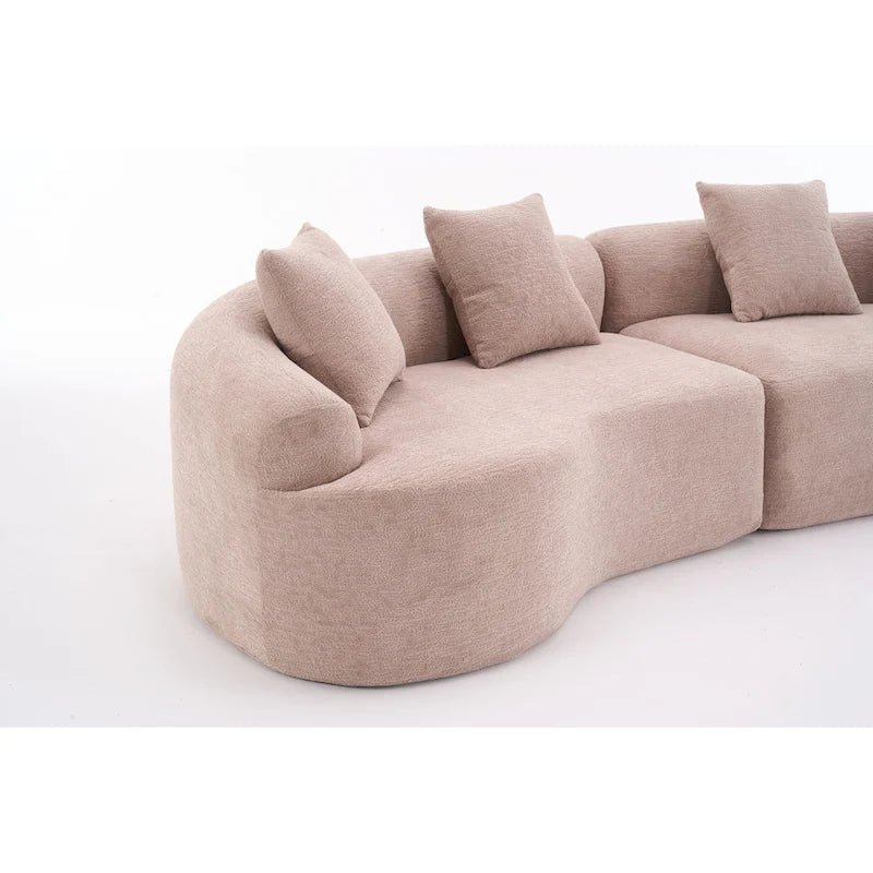 Sofá clásico de 4 plazas 110 Foam con 4 almohadas para apartamento