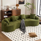 Sofá clásico de 4 plazas 110 Foam con 4 almohadas para apartamento