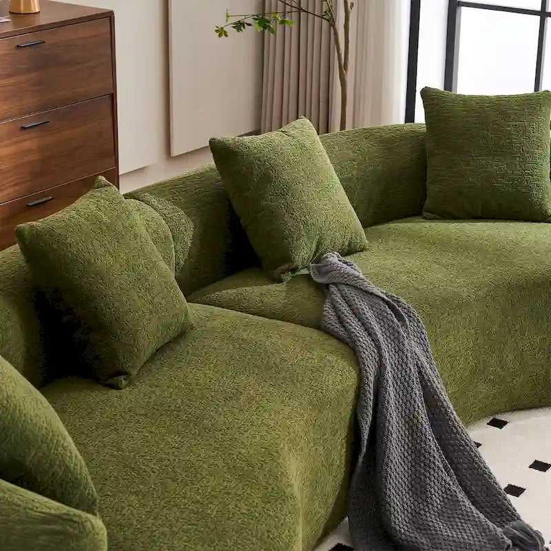 Sofá clásico de 4 plazas 110 Foam con 4 almohadas para apartamento