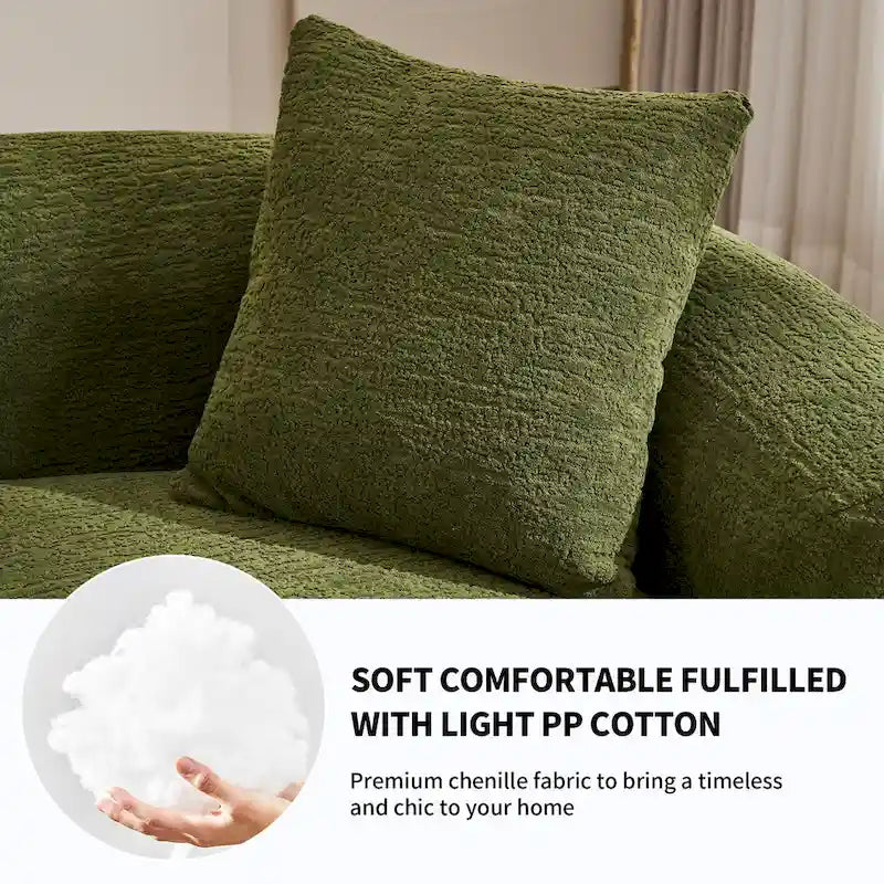 Sofá clásico de 4 plazas 110 Foam con 4 almohadas para apartamento