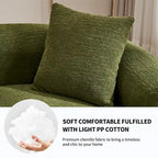 Sofá clásico de 4 plazas 110 Foam con 4 almohadas para apartamento