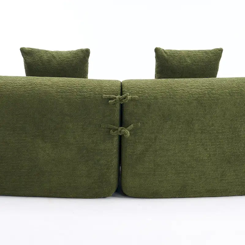 Sofá clásico de 4 plazas 110 Foam con 4 almohadas para apartamento