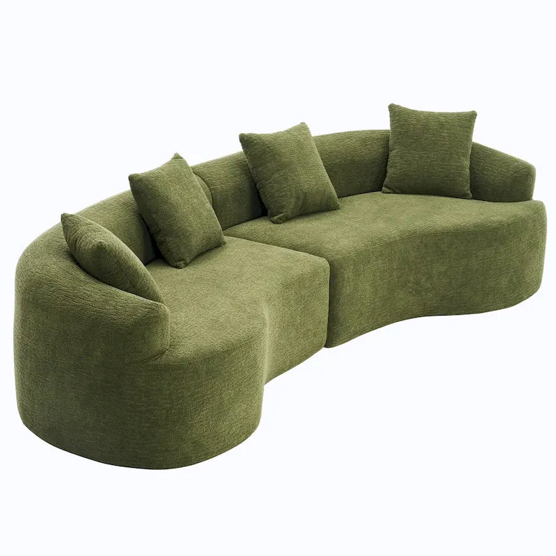 Sofá clásico de 4 plazas 110 Foam con 4 almohadas para apartamento
