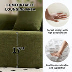 Sofá clásico de 4 plazas 110 Foam con 4 almohadas para apartamento