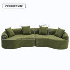 Sofá clásico de 4 plazas 110 Foam con 4 almohadas para apartamento