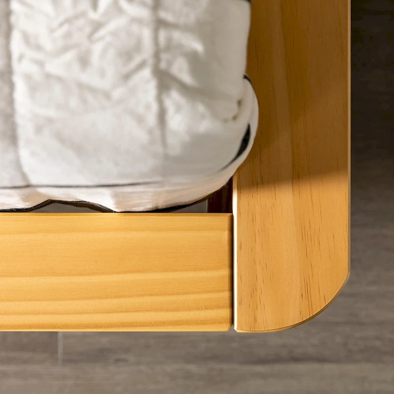 Cama de plataforma de madera maciza tamaño King