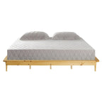 Cama de plataforma de madera maciza tamaño King