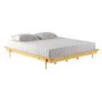 Cama de plataforma de madera maciza tamaño King