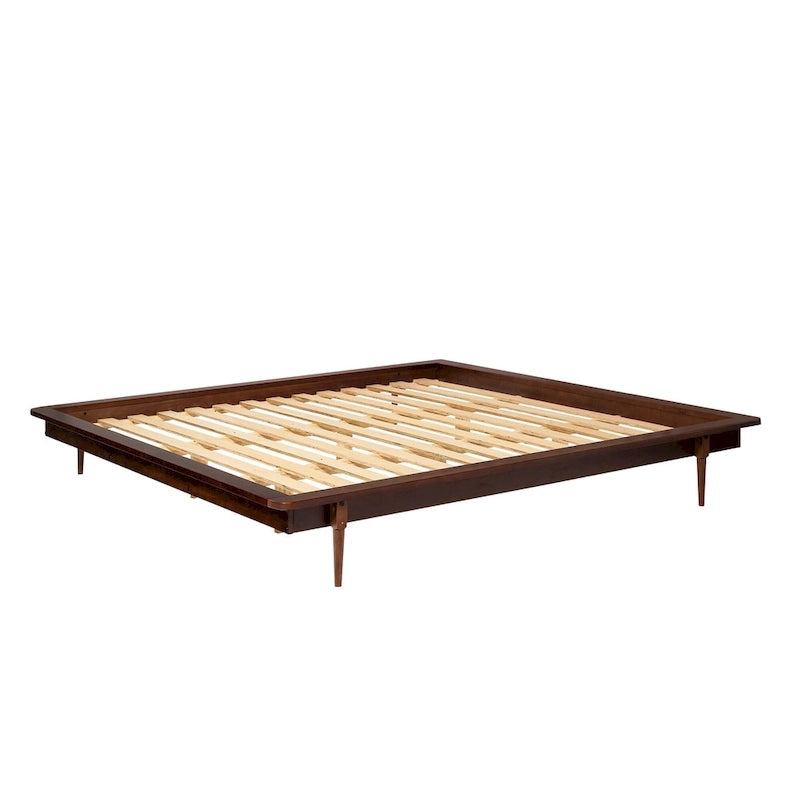 Cama de plataforma de madera maciza tamaño King