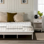 Cama de plataforma de madera maciza tamaño King