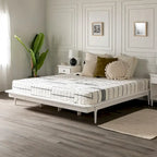 Cama de plataforma de madera maciza tamaño King