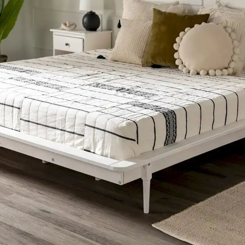 Cama de plataforma de madera maciza tamaño King