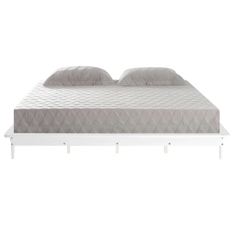 Cama de plataforma de madera maciza tamaño King