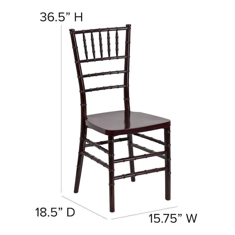 Silla Chiavari apilable de resina - Asientos para hostelería y eventos