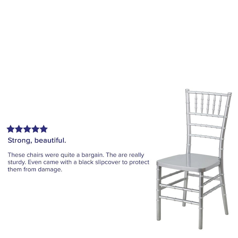 Silla Chiavari apilable de resina - Asientos para hostelería y eventos