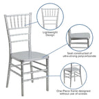 Silla Chiavari apilable de resina - Asientos para hostelería y eventos