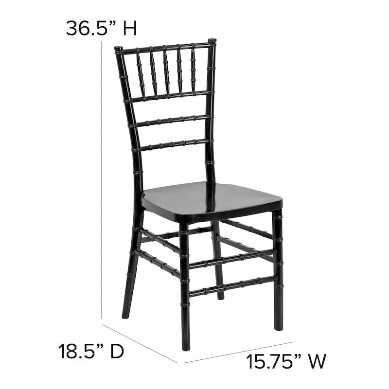 Silla Chiavari apilable de resina - Asientos para hostelería y eventos