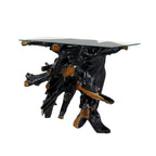 Mesa Consola de Tocón de Teca con Borde Natural y Cubierta de Vidrio Transparente - Negro - 16 An. x 49 L x 32 Al.
